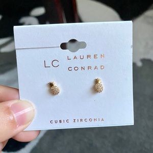 NWT Lauren Conrad pineapple earrings